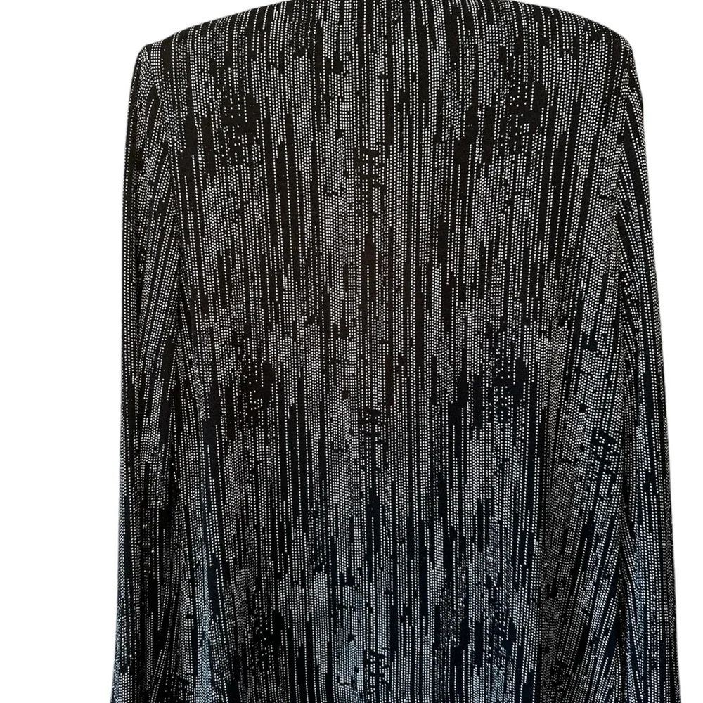 Alex Evenings - Light Weight Black With Silver Sparkle's Formal Zip up